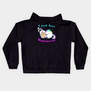 I Just Love Mewnicorns Kids Hoodie